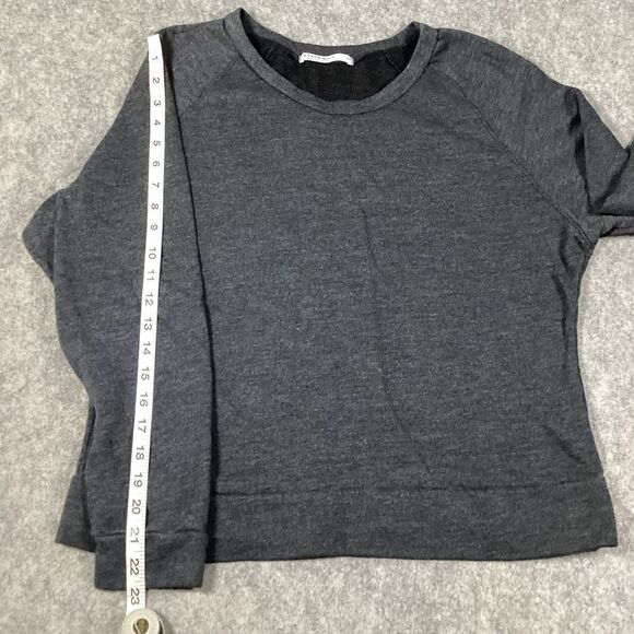 Stateside Women’s Medium Sweatshirt Crew Neck Charcoal Gray Pullover Casual Boho - Picture 9 of 13